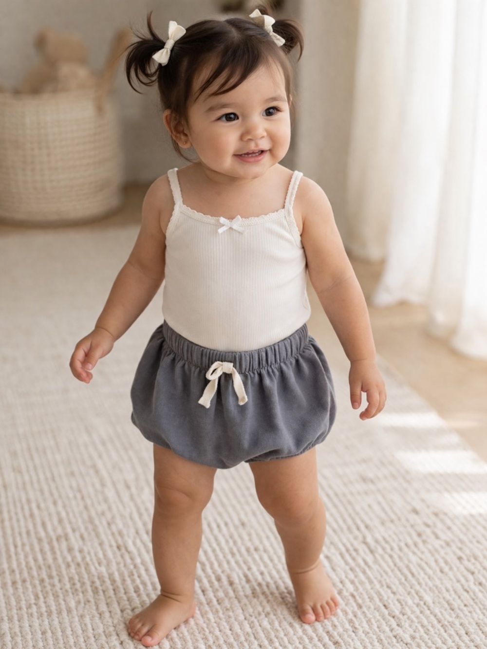 Zara Gray Bubble Shorts